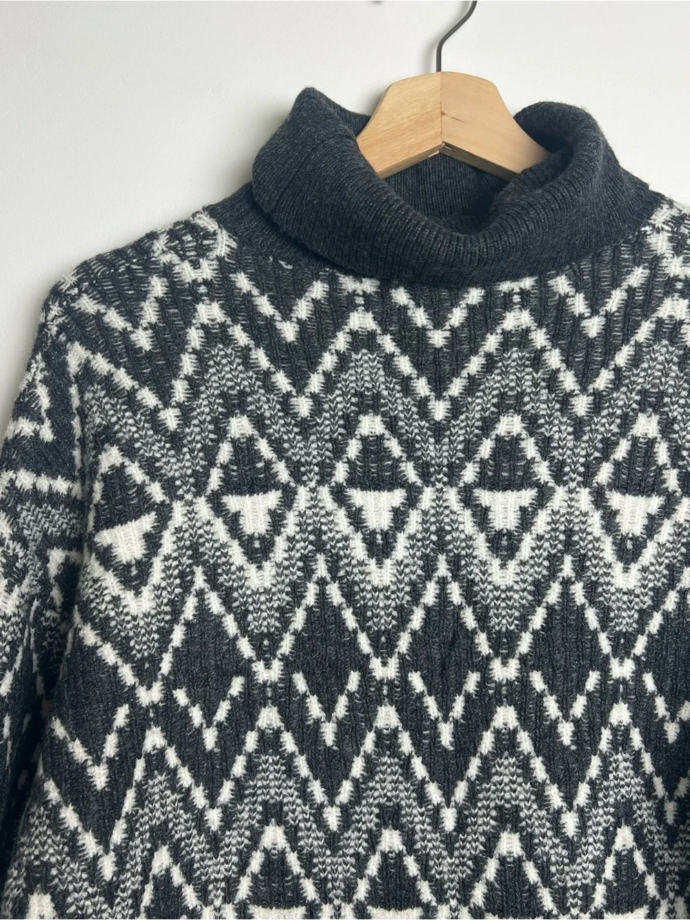 NWOT Varley Ida Relaxed Fairisle Roll-Neck Sweater